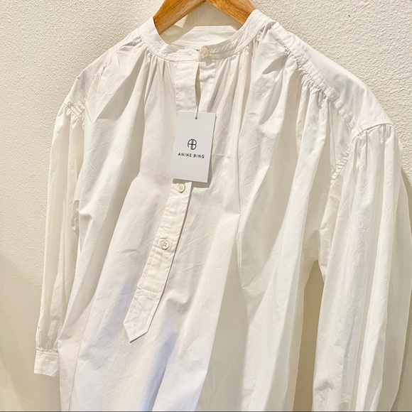 NWT Anine Bing Eden Shirt White XXS/TTP - Picture 9 of 17